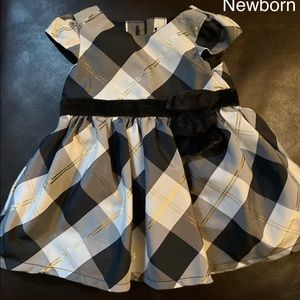 Black & White Plaid Christmas Dress